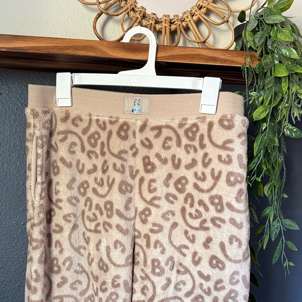 Bluey Plush Printed Lounge Pajama Pants Joggers